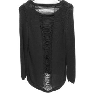 Divided Black Sweater